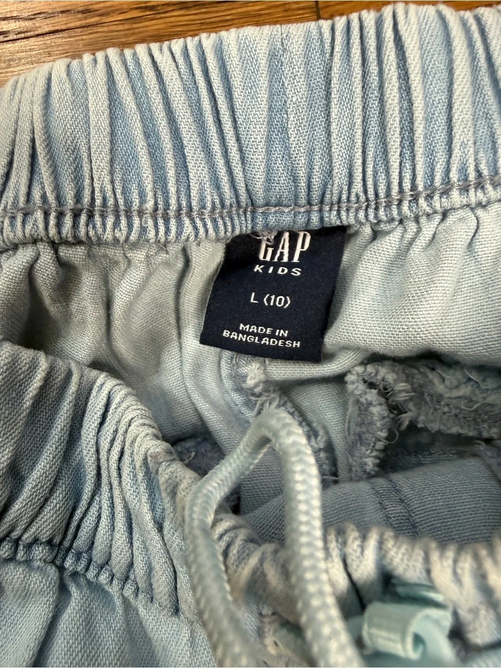 Gap Kids Girls Light Blue Cargo Denim Jogger Pants Size 8-10